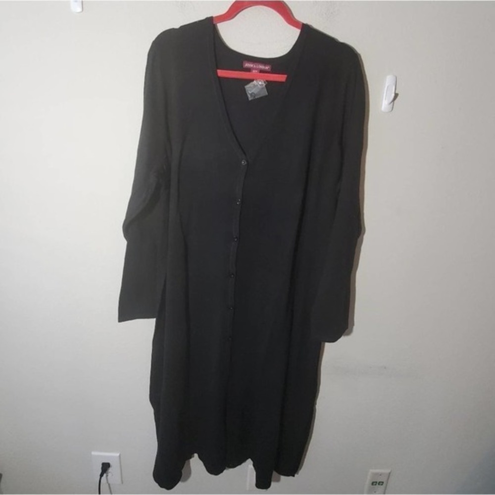 JESSICA London black button down dress plus size 22/24 NEW